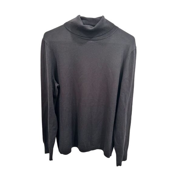 Talbots Sweaters - Talbots Women's Black Turtleneck Pullover Sweater Size L Standard Long Sleeve‎